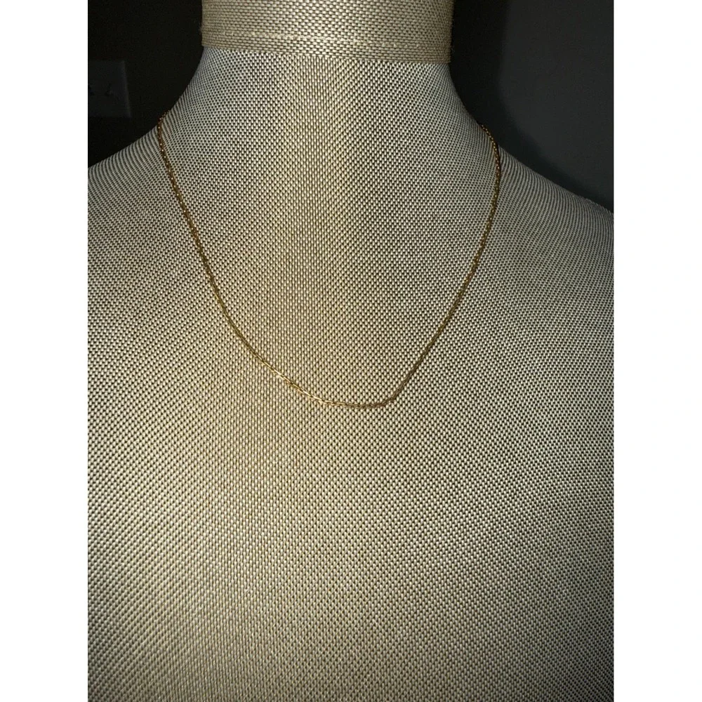 Wells Vintage 12k Gold Filled Rope Chain Necklace 16 Inch Layering Chain